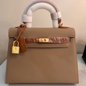 Two-toned Epsom Genuine Leather handbag 25cm